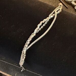 Fossil Silver Tone Chain Bracelet